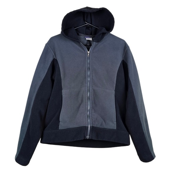 Patagonia Tops - Patagonia Women's Full Zip‎ Fleece Hoodie Gray Black Jacket Activewear Medium